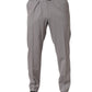Gray Wool Tapered Men Dress Trouser Pants