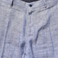 Light Blue Linen Straight Dress Trouser Pants