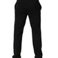 Black Tapered Leg Men Dress Trouser Pants