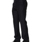 Black Wool Tapered Leg Dress Trouser Pants
