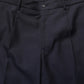 Black Wool Tapered Leg Dress Trouser Pants