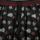 Pants Black Ring Print Silk Jogging Trousers