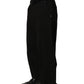 Black Mid Waist Straight Men Trouser Pants