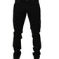 Black Cotton Stretch Skinny Men Denim Jeans
