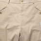 Beige Re-Editon Mid Waist Tapered Men Pants