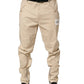 Beige Re-Editon Mid Waist Tapered Men Pants