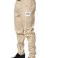 Beige Re-Editon Mid Waist Tapered Men Pants