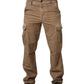 Brown Mid Waist Cargo Straight Trouser Pants