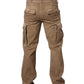 Brown Mid Waist Cargo Straight Trouser Pants