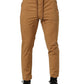 Brown MidWaist Skinny Jogger Sweatpants Pants