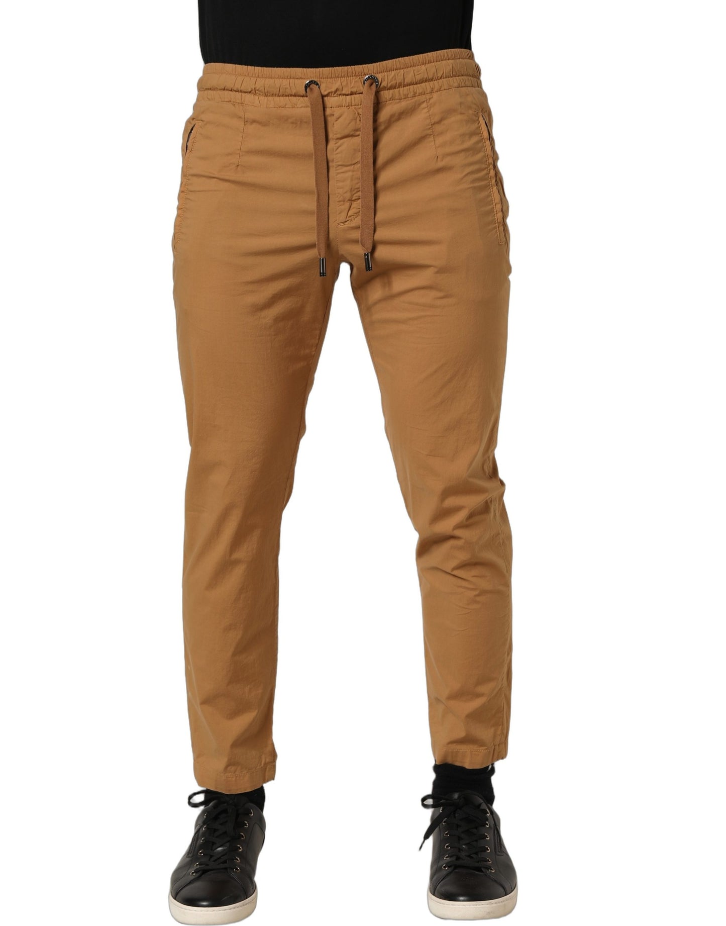 Brown MidWaist Skinny Jogger Sweatpants Pants