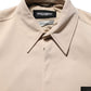 Beige Logo Overshirt Cotton Men Casual Shirt