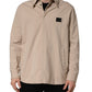 Beige Logo Overshirt Cotton Men Casual Shirt