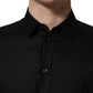 Black MARTINI Long Sleeves Linen Dess Shirt