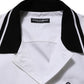 White LogoPatch Cotton Baseball Casual Shirt