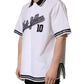 White LogoPatch Cotton Baseball Casual Shirt