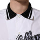 White LogoPatch Cotton Baseball Casual Shirt