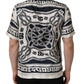 Black White Logo Bandana Short Sleeves Shirt