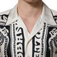 Black White Logo Bandana Short Sleeves Shirt