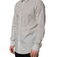 White Logo GOLD Long Sleeves Dress Shirt