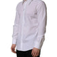 White MARTINI Long Sleeves Men Dress Shirt
