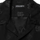 Black Logo Monogram Short Sleeves Men Shirt