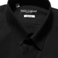 Black Cotton Stretch GOLD Fit Dress Shirt