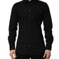 Black Cotton Stretch GOLD Fit Dress Shirt