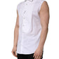 White Cotton MARTINI Sleeveless Men Dress Shirt