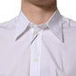 White Cotton Sleeveless Formal Dress Shirt