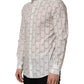 White Bee Print Cotton GOLD Fit Dress Shirt