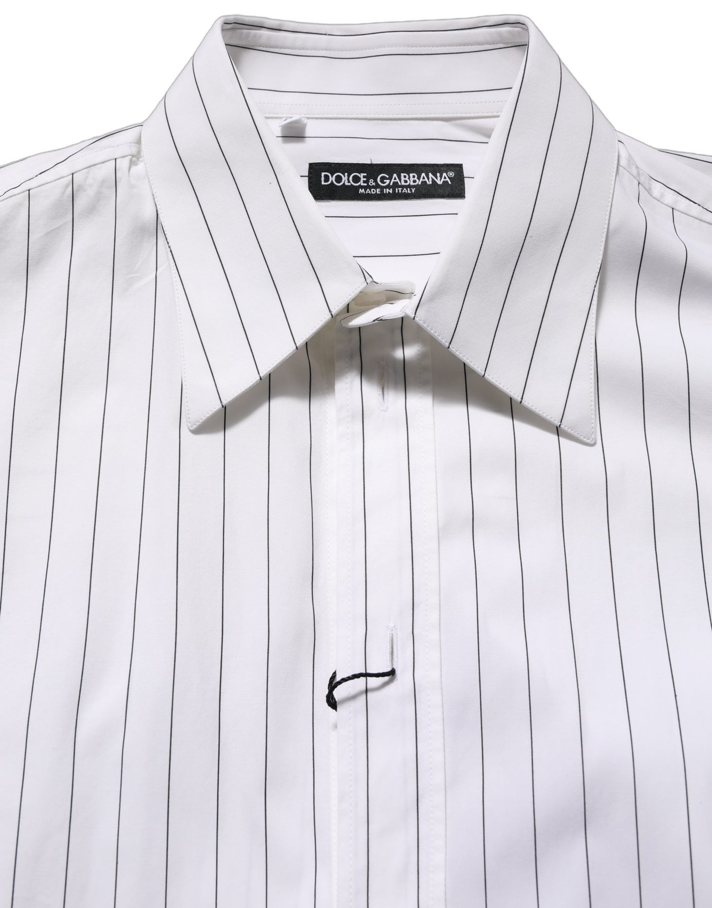 White Stripes Cotton Men Formal Dress Shirt