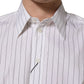 White Stripes Cotton Men Formal Dress Shirt