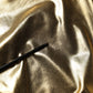 Gold Metallic Polyester Skinny Trousers Pants