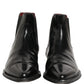 Black Chelsea Slip On Men Ankle Boots Shoes