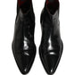 Black Chelsea Slip On Men Ankle Boots Shoes