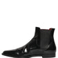 Black Chelsea Slip On Men Ankle Boots Shoes