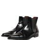 Black Chelsea Slip On Men Ankle Boots Shoes