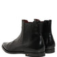 Black Chelsea Slip On Men Ankle Boots Shoes