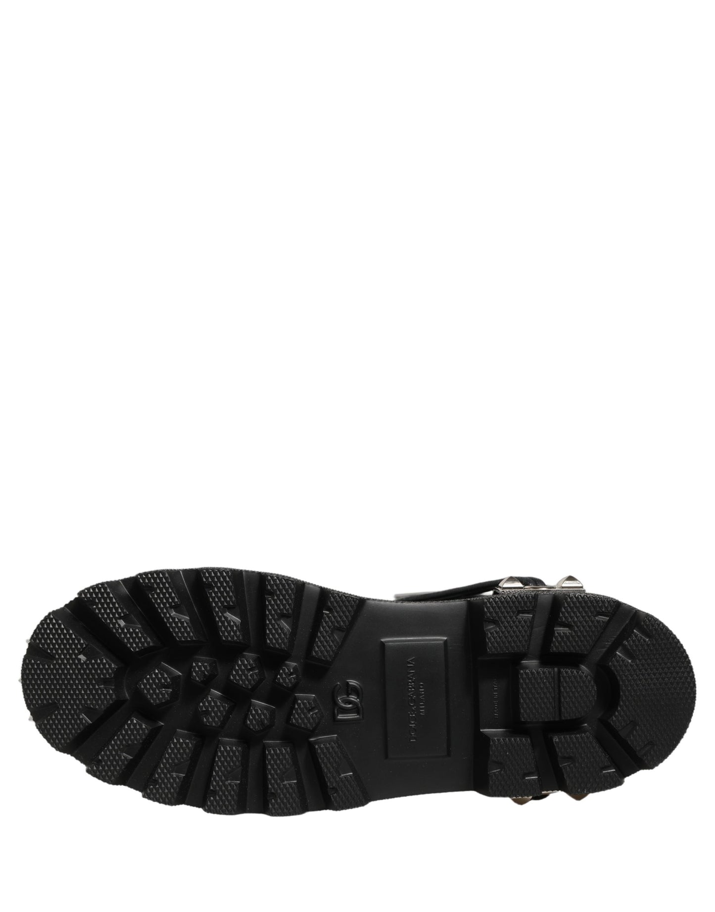 Black Stud Platform Combat High Boots Shoes