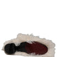 White Faux Fur Mid Calf Men Boots Shoes
