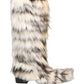 Multicolor Knee High Faux Fur Boots Shoes