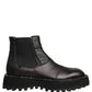 Black Chelsea Boots Leather Slip On Men Shoes