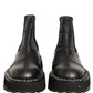 Black Chelsea Boots Leather Slip On Men Shoes