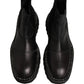 Black Chelsea Boots Leather Slip On Men Shoes