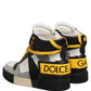 Multicolor Leather High Top Sneakers Shoes