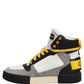 Multicolor Leather High Top Sneakers Shoes