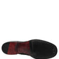 Black Leather Embossed Logo Ankle Boots Shoes
