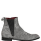 Gray Suede Leather Chelsea Boots Shoes