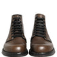 Brown Perugino Leather Men Ankle Boots Shoes